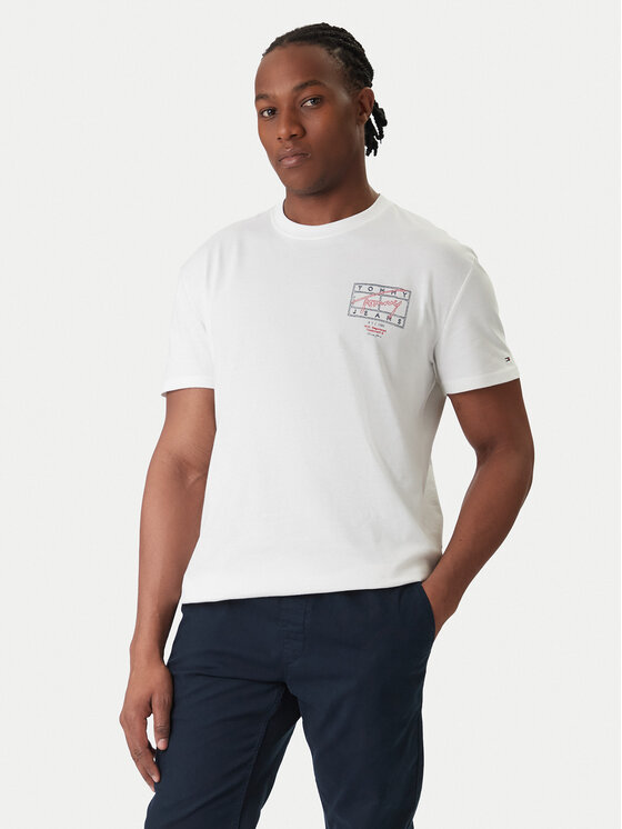 Tommy Jeans Tommy Jeans Tričko DM0DM22319 Écru Regular Fit