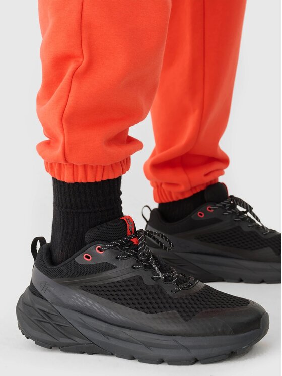 4F 4F Spodnie dresowe 4FWMM00TTROM1140-62S Czerwony Regular Fit