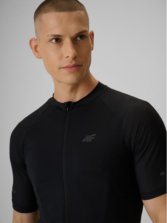4F 4F Koszulka rowerowa GET LOST FEEL FOUND Czarny Slim Fit