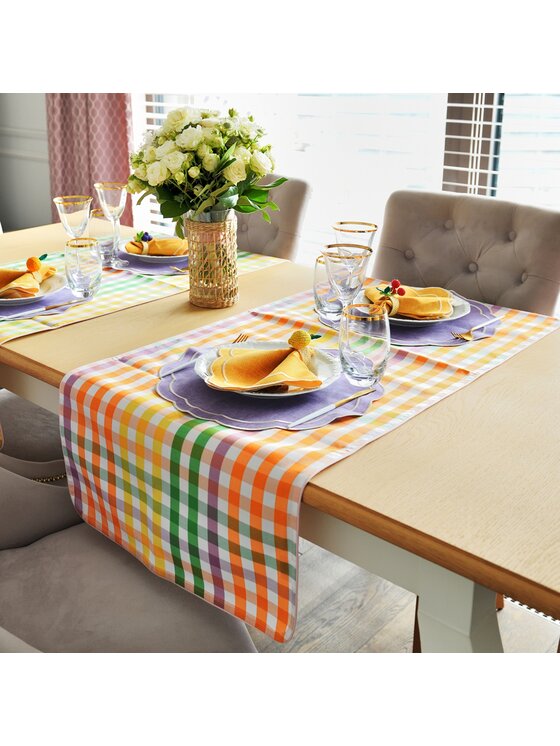 Roseberry Home Roseberry Home Serwetki Rainbow Gingham Szary