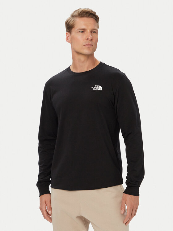 The North Face The North Face Majica dugih rukava Evolution Box Nse NF0A8B68 Crna Regular Fit