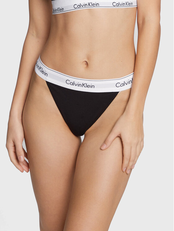 Calvin Klein Underwear Stringi 000QF7013E Melns