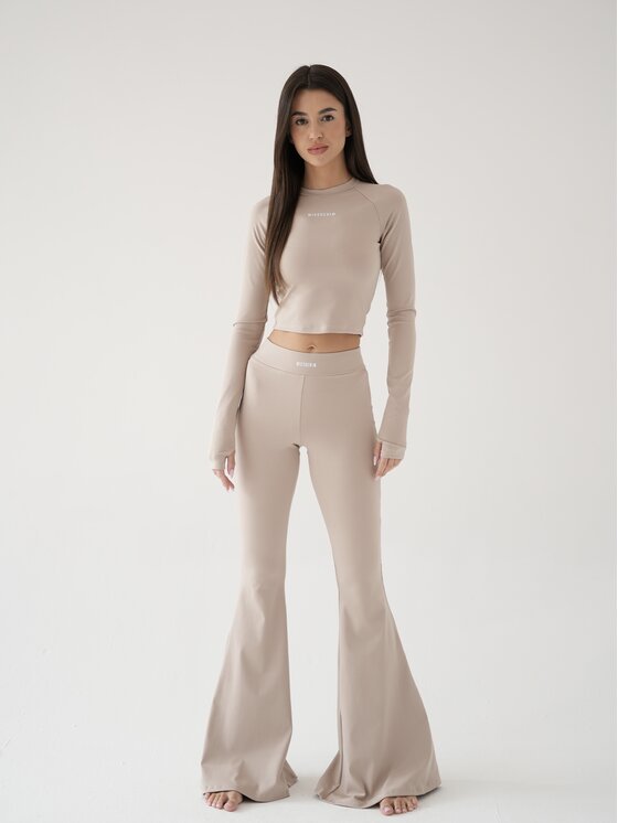 MissDenim MissDenim Longsleeve Soft Touch Beżowy Second Skin Fit