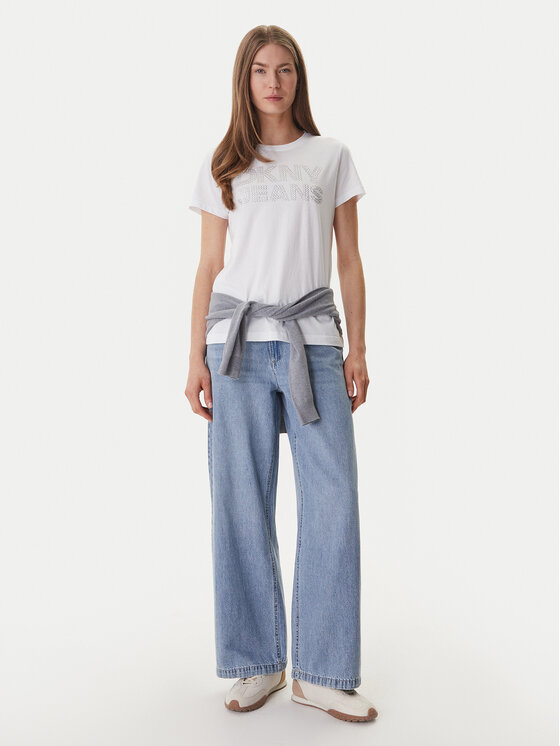 DKNY DKNY T-shirt DJ6T1692 Bijela Regular Fit