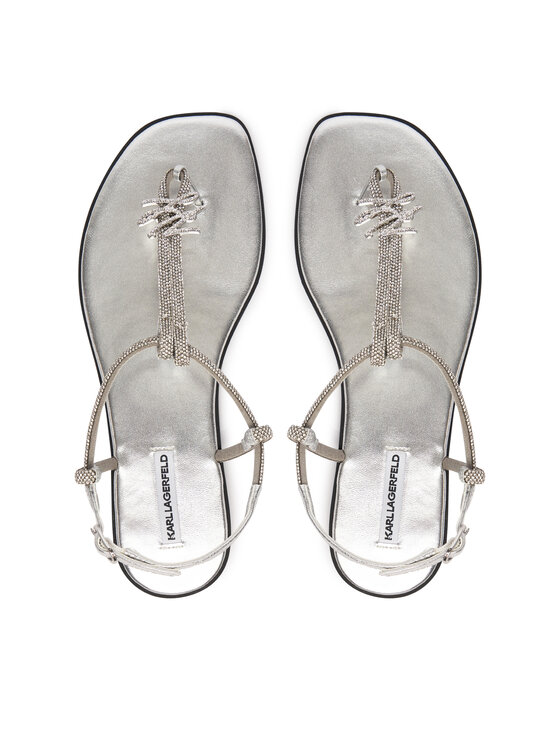 KARL LAGERFELD KARL LAGERFELD Sandale Olympia II KL87416 Argintiu