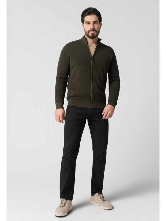 Volcano Volcano Sweter S-TAU Zielony Regular Fit