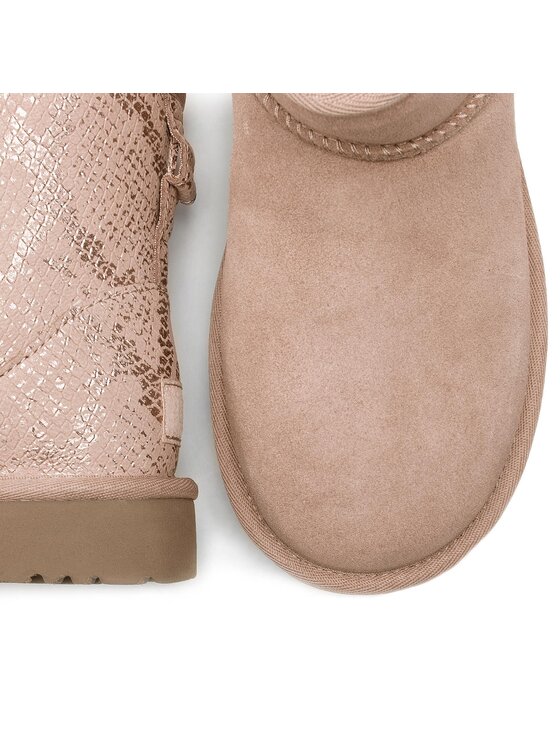 ugg classic mini metallic snake boot
