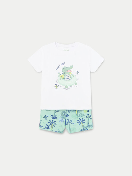 Mayoral Set de tricou și costum de baie 1648 Albastru Regular Fit