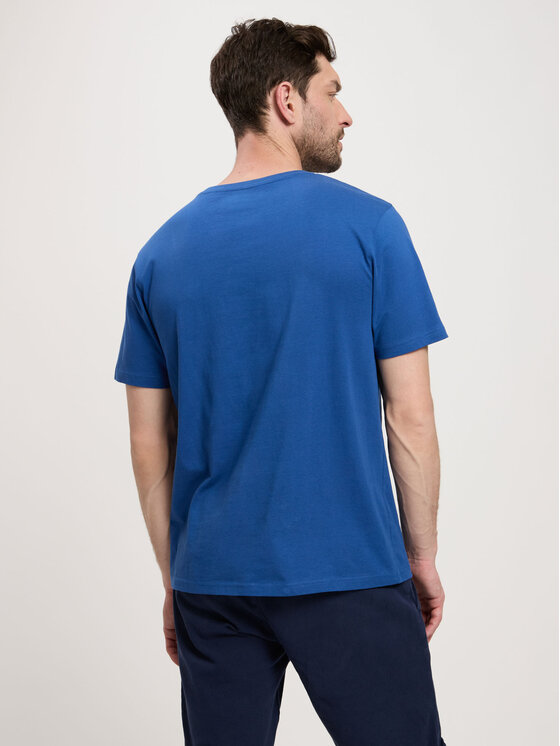 Cross Jeans Cross Jeans T-Shirt 16015-014 Niebieski Regular Fit