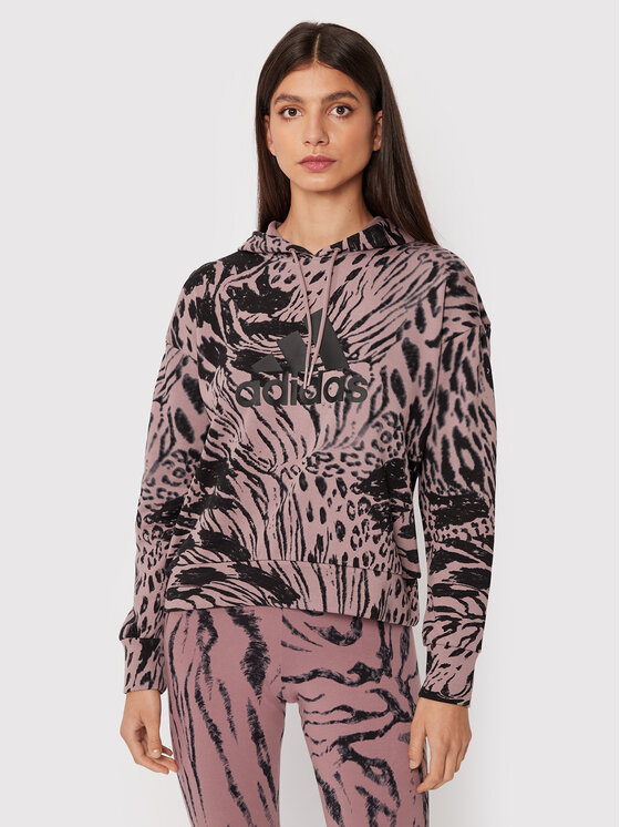 adidas adidas Світшот Future Icons Animal HC6352 Рожевий Relaxed Fit