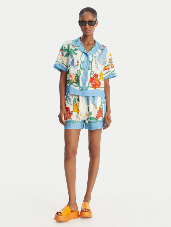 Seafolly Seafolly Шорти з тканини Viva Vacation 55669-SH Блакитний Regular Fit