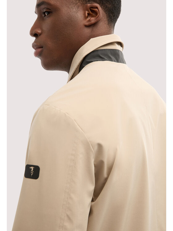 Trussardi Trussardi Płaszcz zimowy R011M000029N012 Kremowy Regular Fit