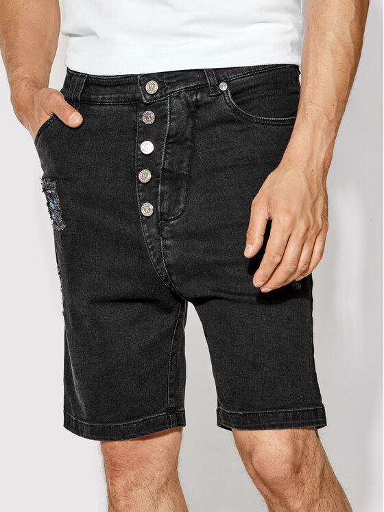 Pantaloncini di jeans Orian 1 Nero Slim Fit