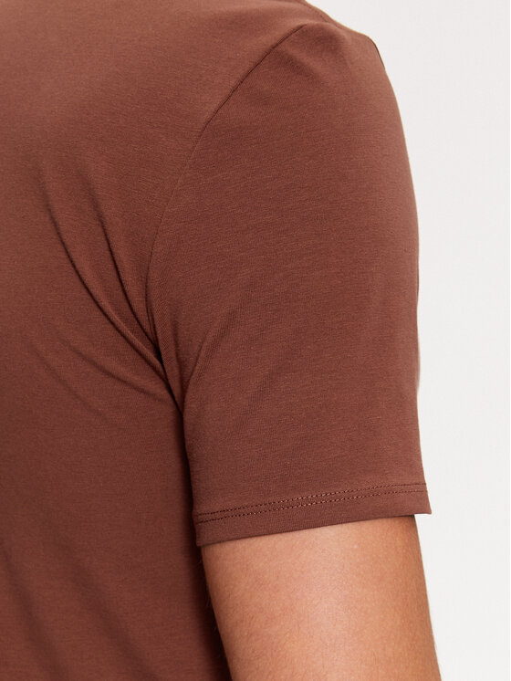 Guess Guess Тишърт M2YI24 J1314 Кафяв Slim Fit