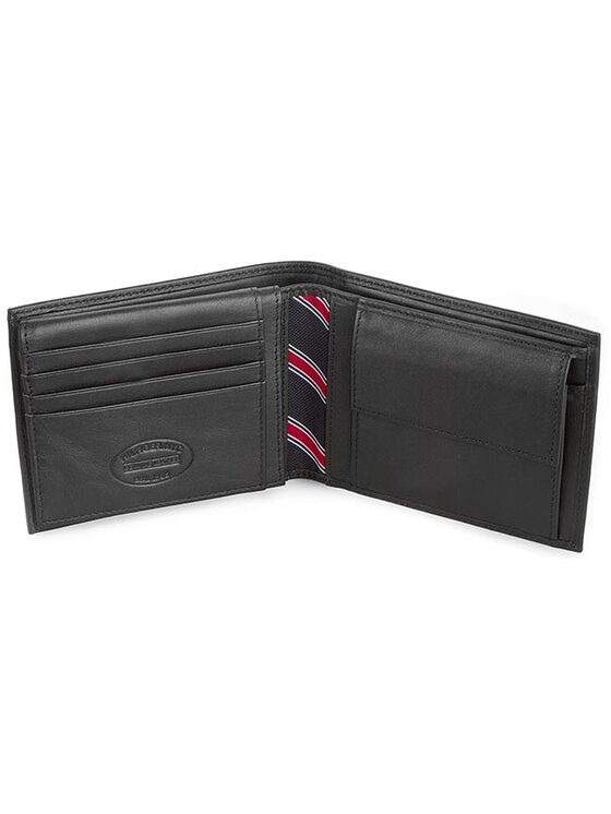 Tommy Hilfiger Tommy Hilfiger Portafoglio grande da uomo Eton Cc Flap And Coin Pocket AM0AM00652 Nero