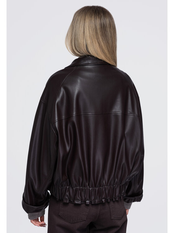 Ombre Ombre Kurtka przejściowa OW-JT-E0007 Brązowy Oversize