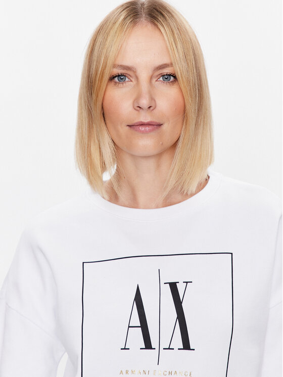 Armani Exchange Armani Exchange Mikina 3RYM89 YJDVZ 1000 Bílá Regular Fit