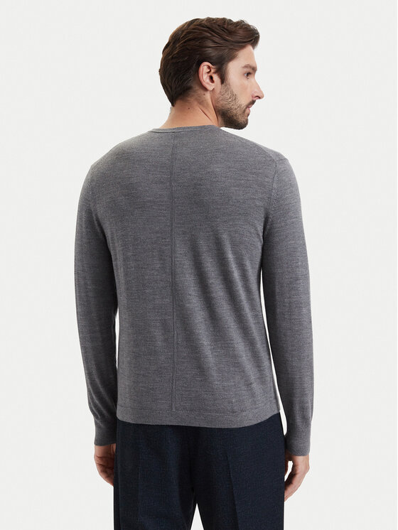 Calvin Klein Calvin Klein Sweter LV04LB305G Szary Regular Fit