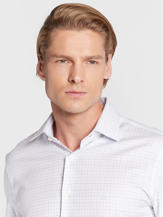 Camicia K10K110567 Bianco Fitted Fit