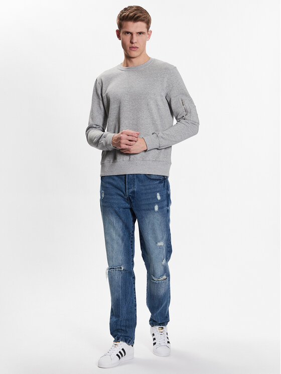 Felpa MSS-69AZLONC Grigio Regular Fit