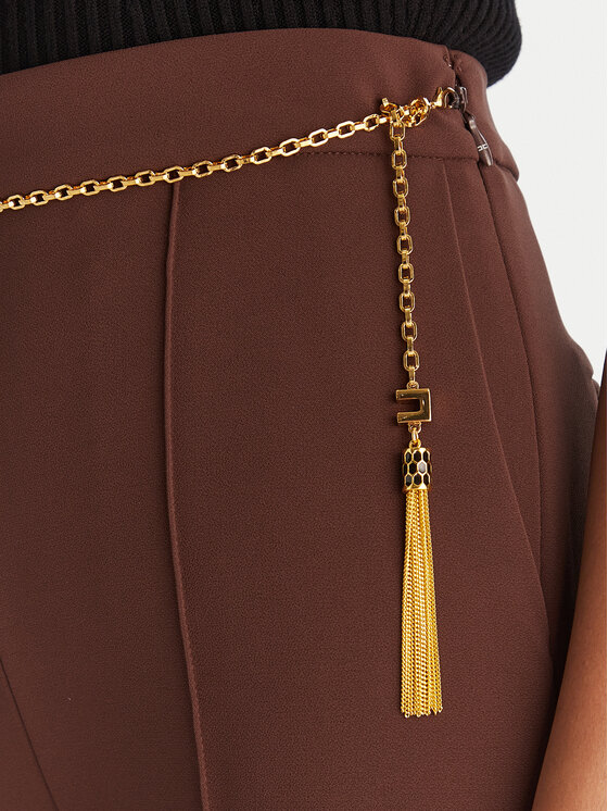 Elisabetta Franchi Elisabetta Franchi Kalhoty z materiálu PA-141-57E2-V420 Hnědá Regular Fit