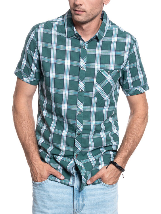 Mustang Mustang Camicia COLLIN CHECK SHIRT Bianco Regular Fit