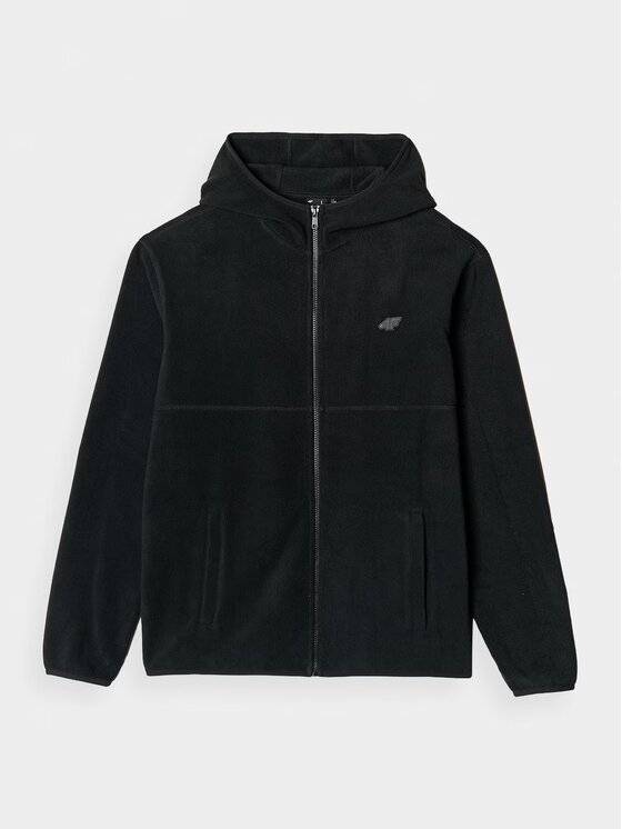 4F 4F Fleecová mikina 4FWMM00TFLEM317-20S Čierna Regular Fit