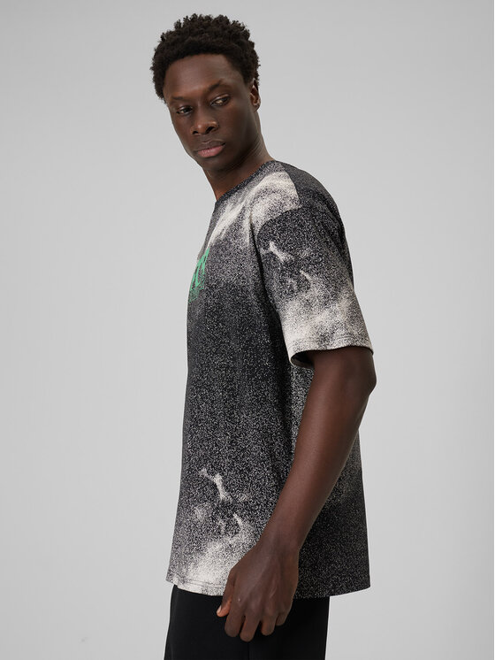 4F 4F T-Shirt FOB Czarny Loose Fit