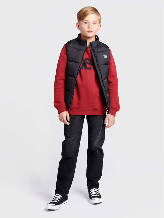 Lee Lee Kamizelka Lee Gilet LEE0036 Czarny Regular Fit