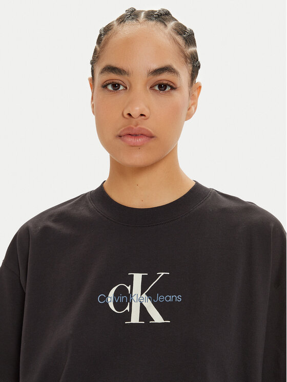 Calvin Klein Jeans Calvin Klein Jeans T-Shirt Monologo J20J224242 Μαύρο Relaxed Fit