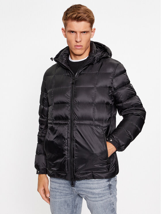 Guess Guess Пухено яке M3BL36 WF4F0 Черен Regular Fit