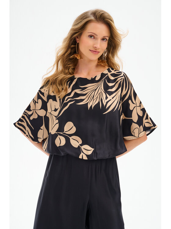 blue shadow blue shadow Bluzka Bardo Czarny Regular Fit