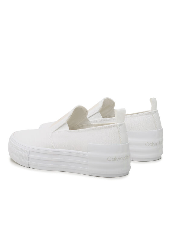 Calvin Klein Jeans Calvin Klein Jeans Tenisówki Bold Vulc Flatf Slipon Wn YW0YW01040 Biały