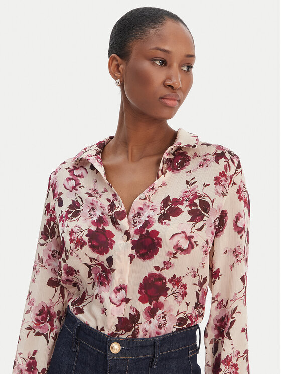 Guess Guess Camicia W6RH73 WDW82 Beige Regular Fit