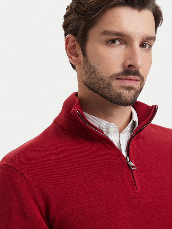 Tommy Hilfiger Tommy Hilfiger Megztinis MW0MW28049 Raudona Regular Fit