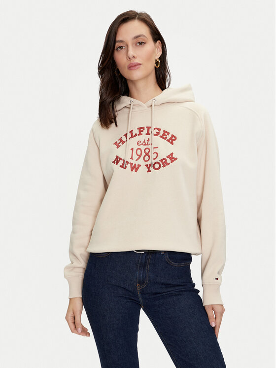 Tommy Hilfiger Tommy Hilfiger Bluză Varsity WW0WW42098 Bej Regular Fit