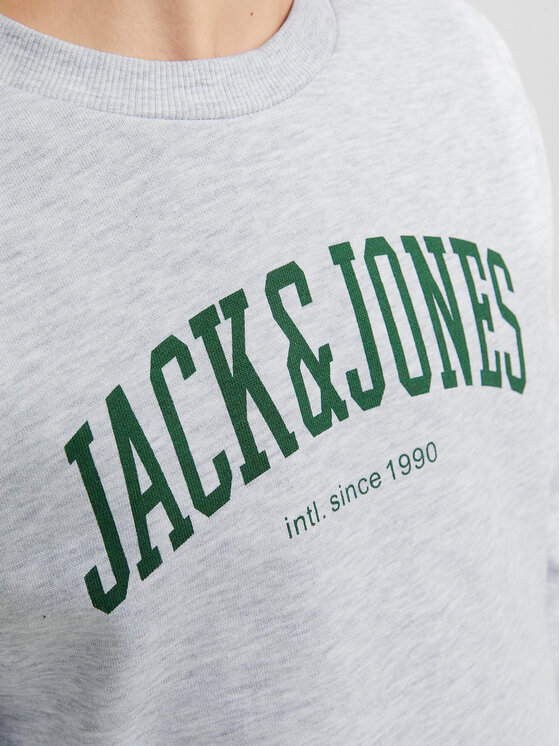 Jack & Jones Junior Jack & Jones Junior Bluza Josh 12249347 Biały Regular Fit