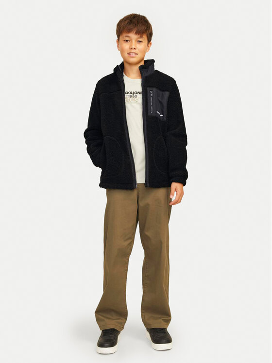 Jack & Jones Junior Jack & Jones Junior Kurtka przejściowa Teddy 12261341 Czarny Regular Fit