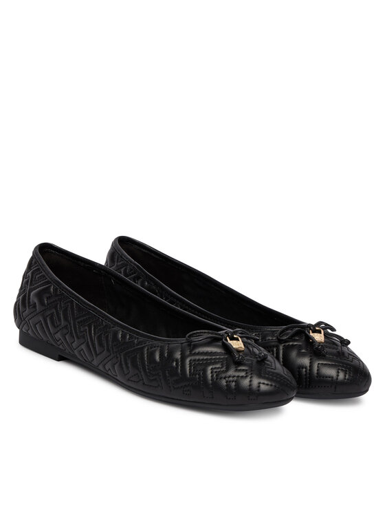 Tommy Hilfiger Tommy Hilfiger Baleríny Th Quilted Ballerina FW0FW09264 Černá
