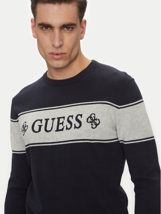 Guess Guess Sweter M5GR05 Z3MI1 Granatowy Regular Fit