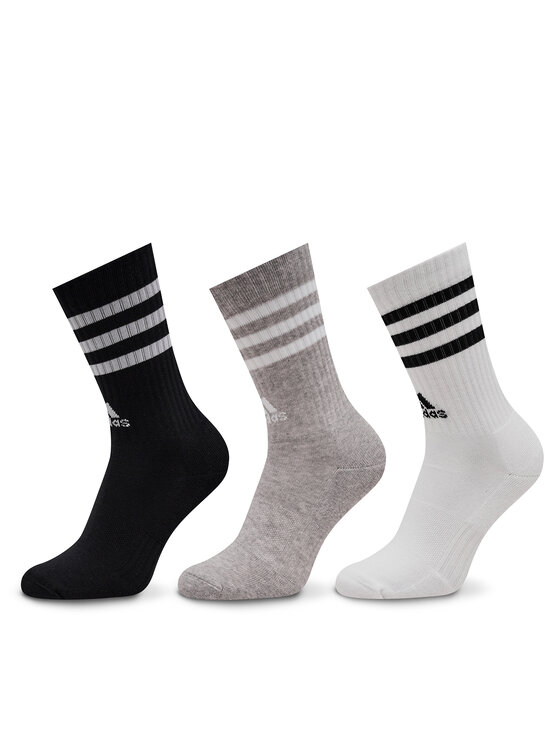 Șosete Înalte Unisex adidas 3-Stripes Cushioned Crew Socks 3 Pairs IC1323 Gri