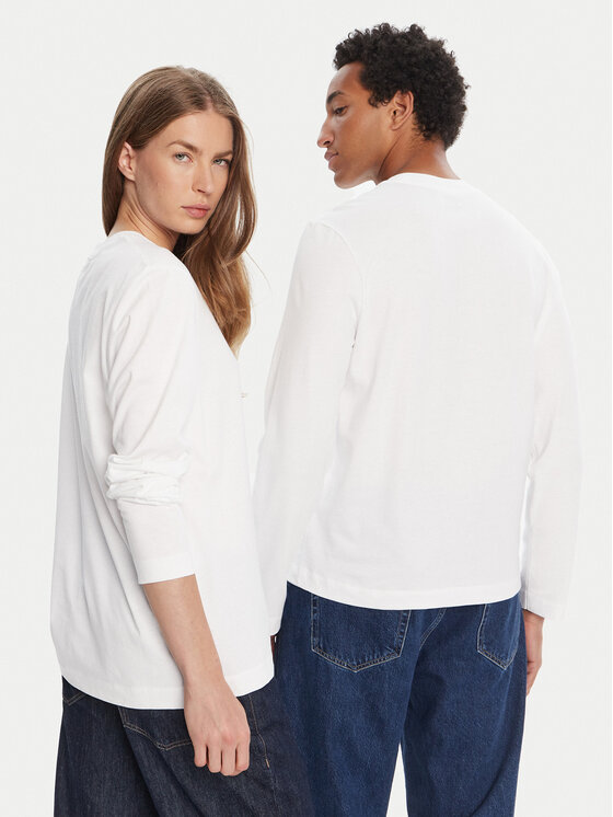 AMI PARIS AMI PARIS Longsleeve BFUTS235.724 Білий Regular Fit