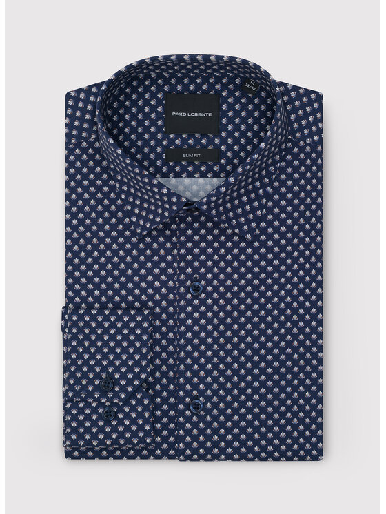 Pako Lorente Pako Lorente Koszula P26WF-1X-003 Granatowy Slim Fit