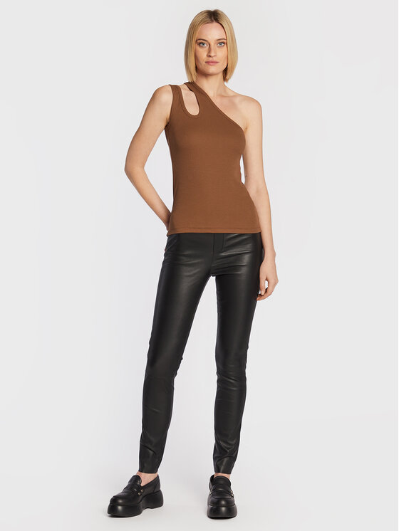 Remain Remain Шкіряні штани Snipe RM1509 Чорний Slim Fit