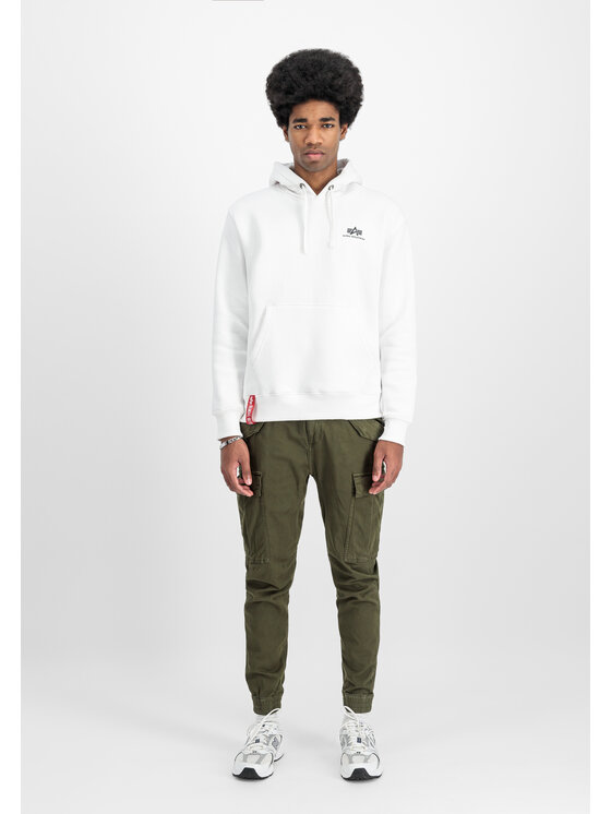 Alpha Industries Alpha Industries Mikina Basic Small Logo Hoodie Bílá Regular Fit