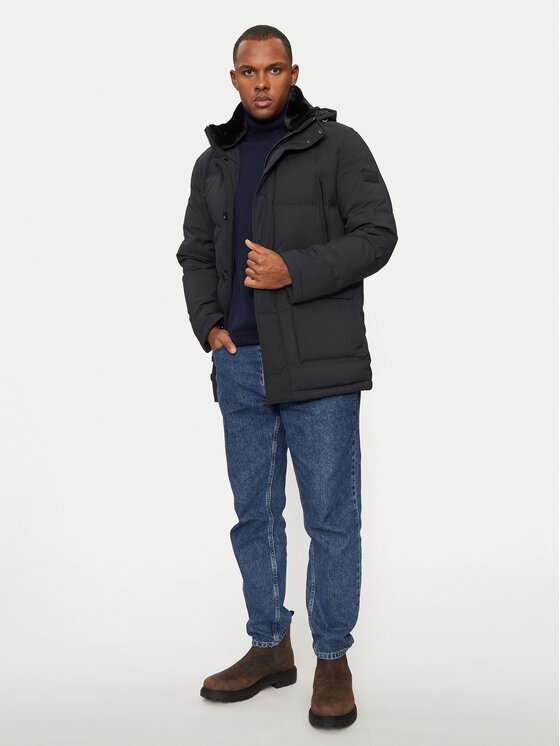 Hechter Paris Hechter Paris Geacă din puf 50168 142205 Negru Regular Fit