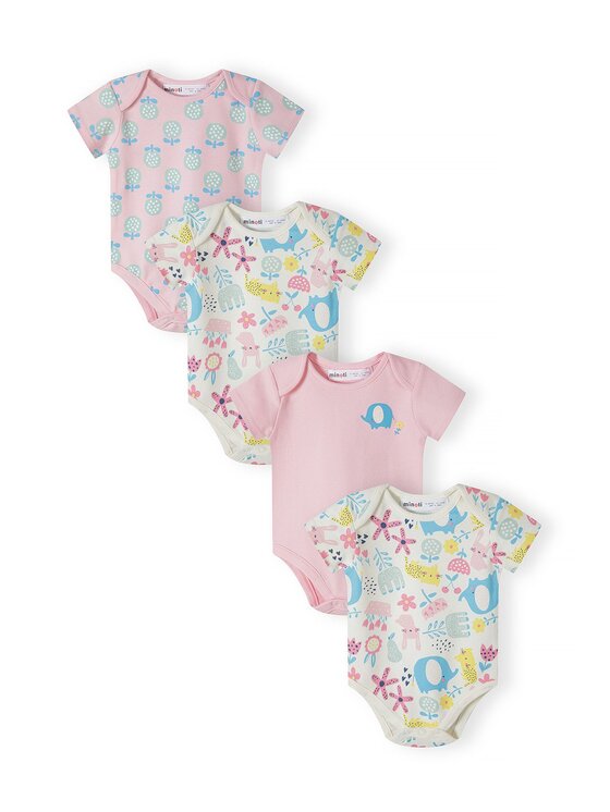 Komplet 4 par body, rozmiar 50, Różowy, 16mbaby 10