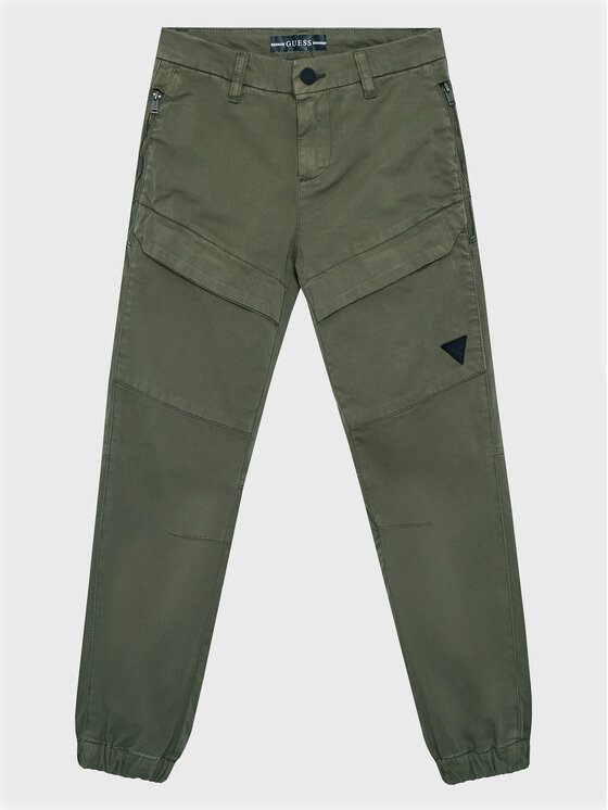Pantaloni di tessuto L2BB04 WDD52 Verde Regular
