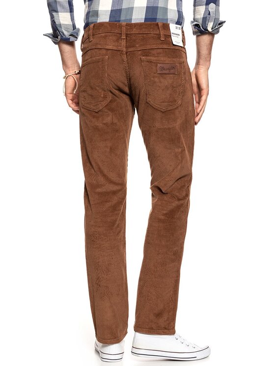 Wrangler Wrangler Pantaloni di tessuto GREENSBORO Marrone Straight Fit