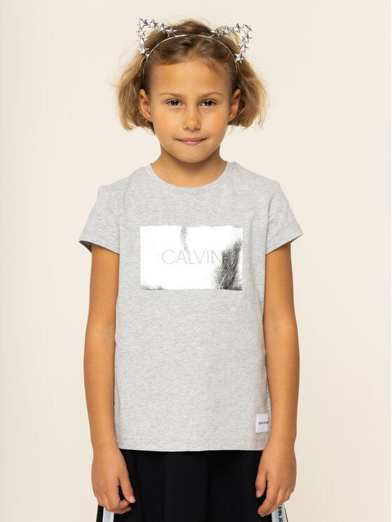 Calvin Klein Jeans Calvin Klein Jeans Marškinėliai IG0IG00186 Pilka Slim Fit